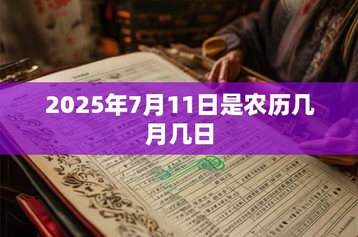 2025年7月11日是农历几月几日 2025年7月11日是农历几月几日