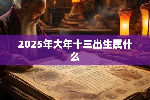 2025年大年十三出生属什么 2025年大年十三出生属什么
