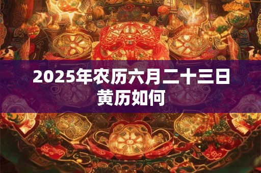 2025年农历六月二十三日黄历如何