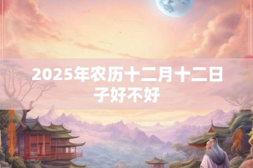 2025年农历十二月十二日子好不好