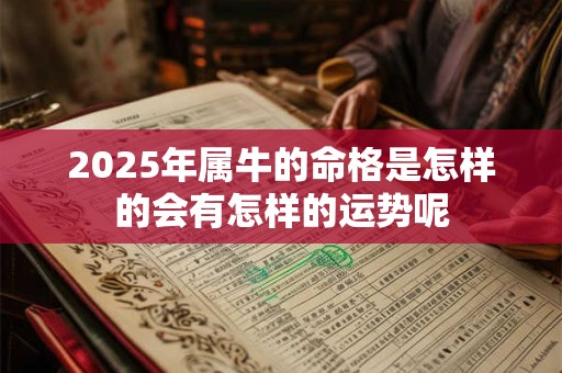 2025年属牛的命格是怎样的会有怎样的运势呢 2025年属牛的命格是怎样的会有怎样的运势呢