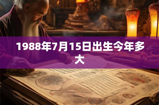 1988年7月15日出生今年多大 1988年7月15日出生今年多大