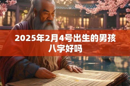 2025年2月4号出生的男孩八字好吗 2025年2月4号出生的男孩八字好吗