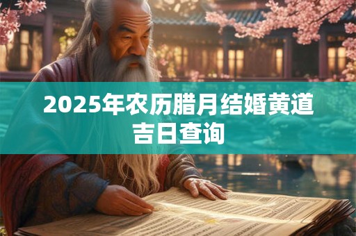2025年农历腊月结婚黄道吉日查询 2025年农历腊月结婚黄道吉日查询