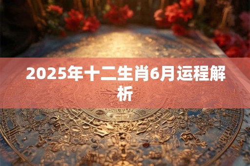 2025年十二生肖6月运程解析 2025年十二生肖6月运程解析