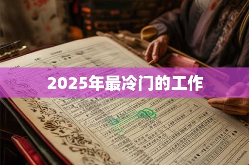 2025年最冷门的工作 2025年最冷门的工作