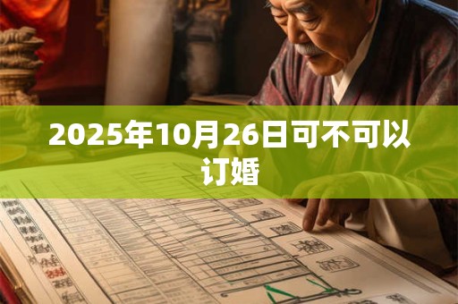2026年10月26日可不可以订婚 2026年10月26日可不可以订婚