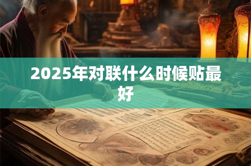 2025年对联什么时候贴最好 2025年对联什么时候贴最好