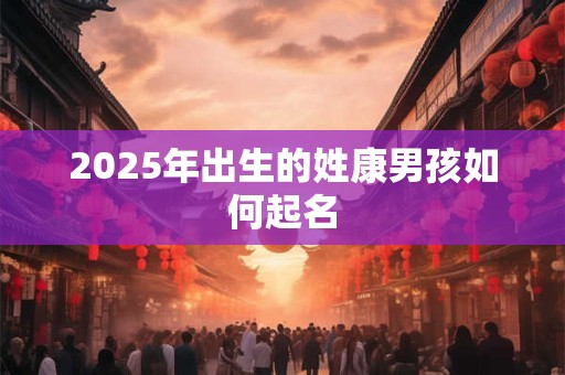 2025年出生的姓康男孩如何起名