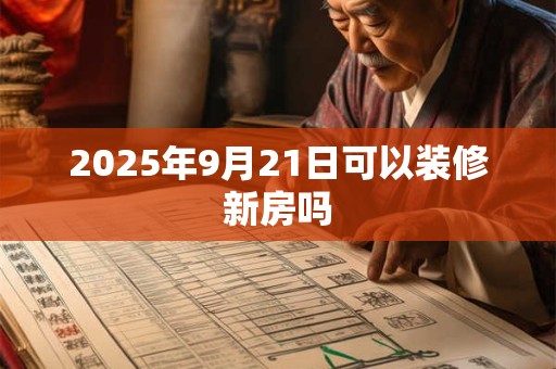 2025年9月21日可以装修新房吗 2025年9月21日可以装修新房吗