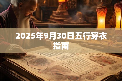 2025年9月30日五行穿衣指南 2025年9月30日五行穿衣指南