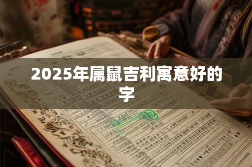 2026年属鼠吉利寓意好的字