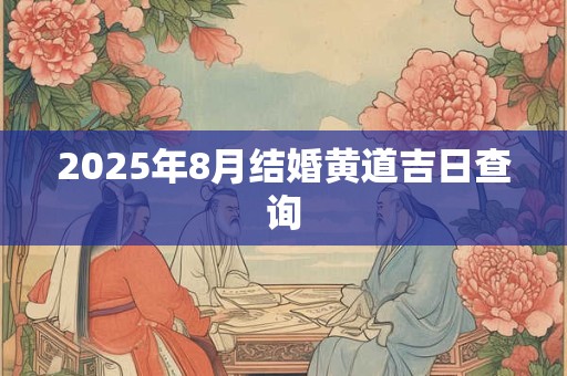 2025年8月结婚黄道吉日查询