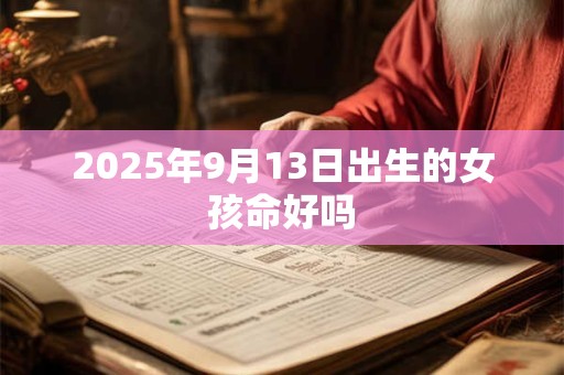 2025年9月13日出生的女孩命好吗 2025年9月13日出生的女孩命好吗