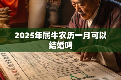 2025年属牛农历一月可以结婚吗 2025年属牛农历一月可以结婚吗