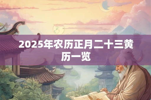 2025年农历正月二十三黄历一览 2025年农历正月二十三黄历一览