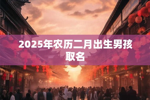 2026年农历二月出生男孩取名
