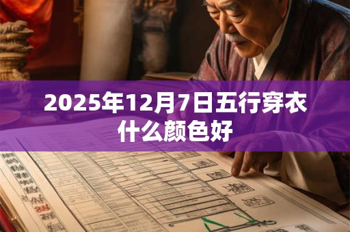 2025年12月7日五行穿衣什么颜色好 2025年12月7日五行穿衣什么颜色好