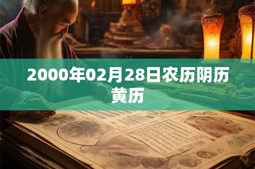 2000年02月28日农历阴历黄历 2000年02月28日农历阴历黄历