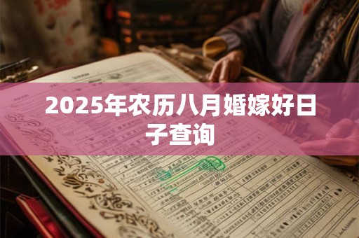 2025年农历八月婚嫁好日子查询 2025年农历八月婚嫁好日子查询