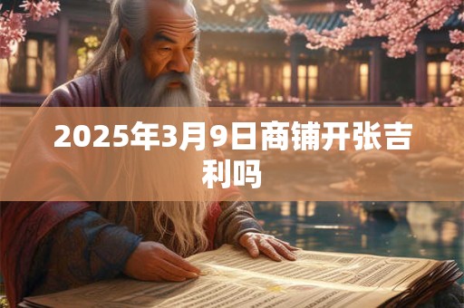 2025年3月9日商铺开张吉利吗 2025年3月9日商铺开张吉利吗