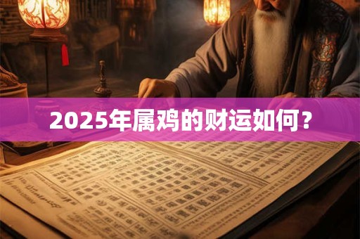 2025年属鸡的财运如何? 2025年属鸡的财运如何?