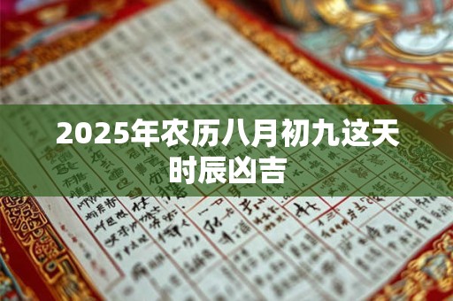 2025年农历八月初九这天时辰凶吉