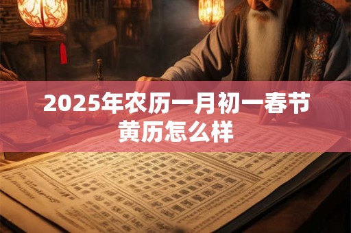 2025年农历一月初一春节黄历怎么样 2025年农历一月初一春节黄历怎么样