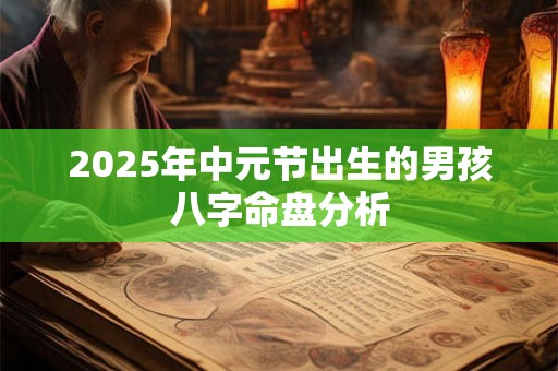 2025年中元节出生的男孩八字命盘分析 2025年中元节出生的男孩八字命盘分析