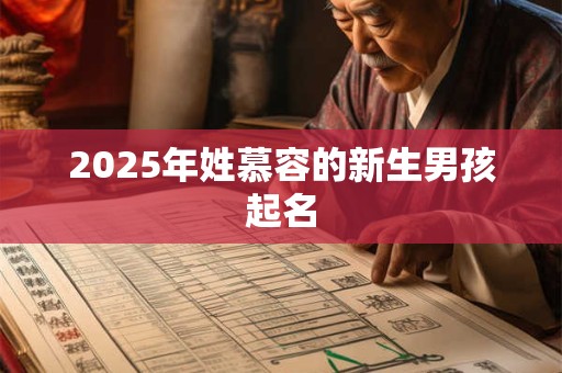 2025年姓慕容的新生男孩起名 2025年姓慕容的新生男孩起名