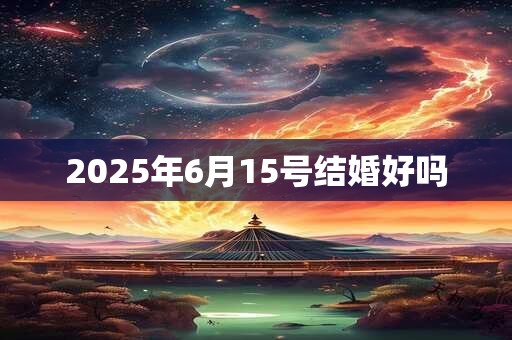 2025年6月15号结婚好吗 2025年6月15号结婚好吗