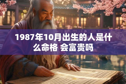 1987年10月出生的人是什么命格 会富贵吗 1987年10月出生的人是什么命格 会富贵吗