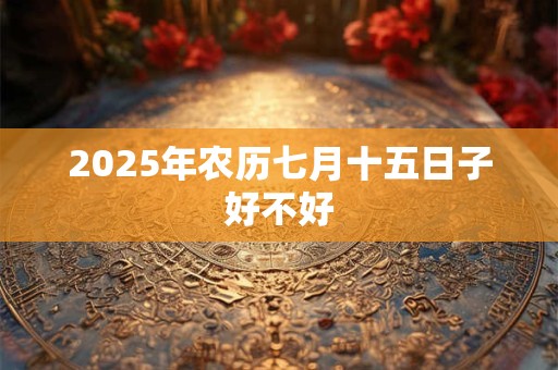 2026年农历七月十五日子好不好