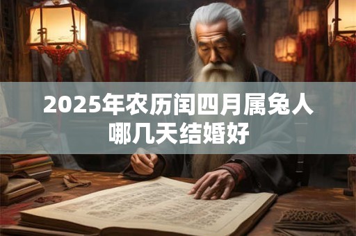 2025年农历闰四月属兔人哪几天结婚好 2025年农历闰四月属兔人哪几天结婚好