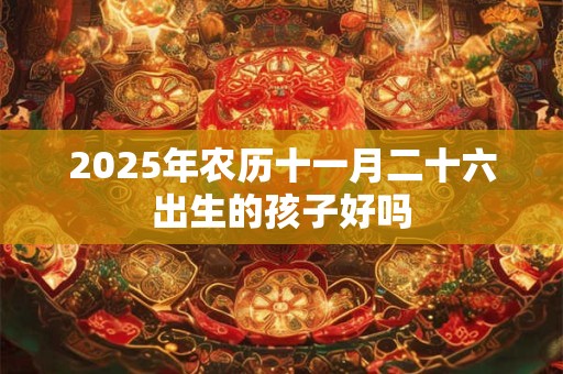 2026年农历十一月二十六出生的孩子好吗