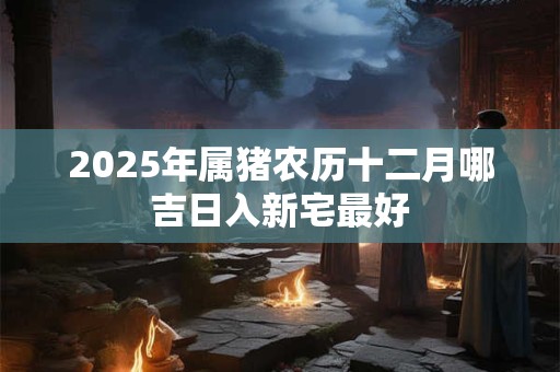 2025年属猪农历十二月哪吉日入新宅最好