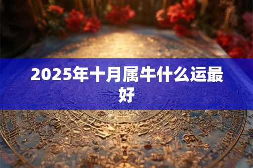 2025年十月属牛什么运最好 2025年十月属牛什么运最好