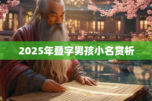 2025年叠字男孩小名赏析 2025年叠字男孩小名赏析