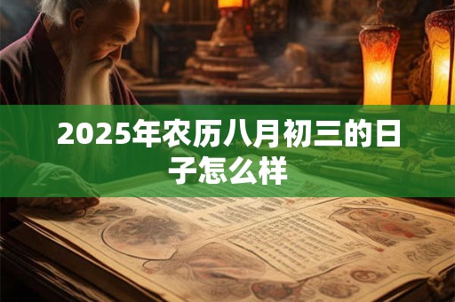 2025年农历八月初三的日子怎么样 2025年农历八月初三的日子怎么样