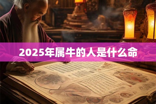 2025年属牛的人是什么命 2025年属牛的人是什么命