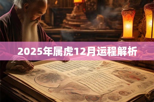 2025年属虎12月运程解析 2025年属虎12月运程解析