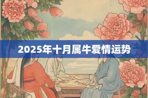 2025年十月属牛爱情运势