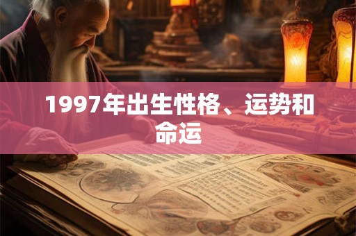 1997年出生性格、运势和命运 1997年出生性格、运势和命运
