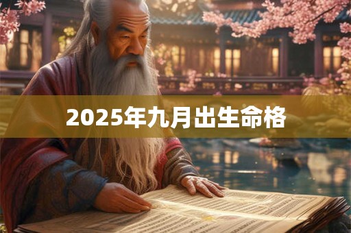 2025年九月出生命格