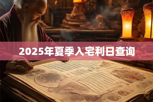 2025年夏季入宅利日查询 2025年夏季入宅利日查询