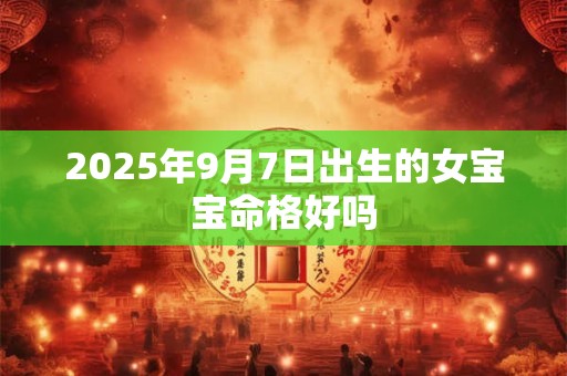 2025年9月7日出生的女宝宝命格好吗 2025年9月7日出生的女宝宝命格好吗