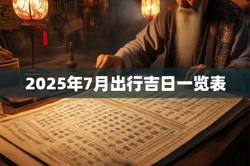 2025年7月出行吉日一览表