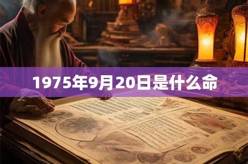1975年9月20日是什么命 1975年9月20日是什么命