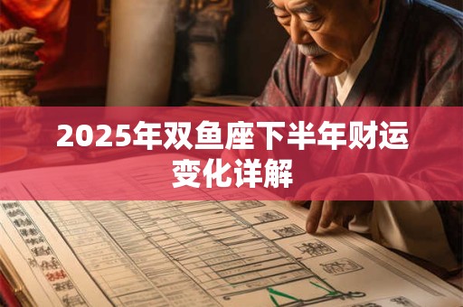 2025年双鱼座下半年财运变化详解 2025年双鱼座下半年财运变化详解