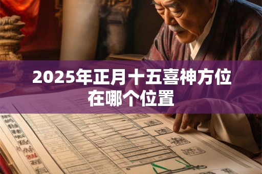 2025年正月十五喜神方位在哪个位置 2025年正月十五喜神方位在哪个位置